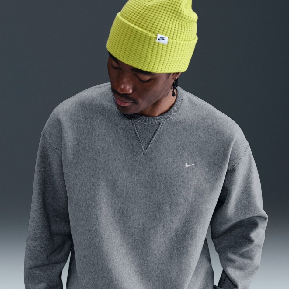Nike Life Solo Swoosh BB Crew Erkek Gri Sweatshirt