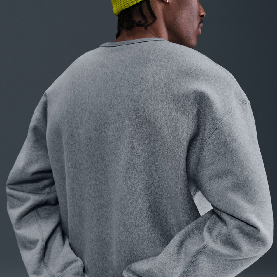 Nike Life Solo Swoosh BB Crew Erkek Gri Sweatshirt
