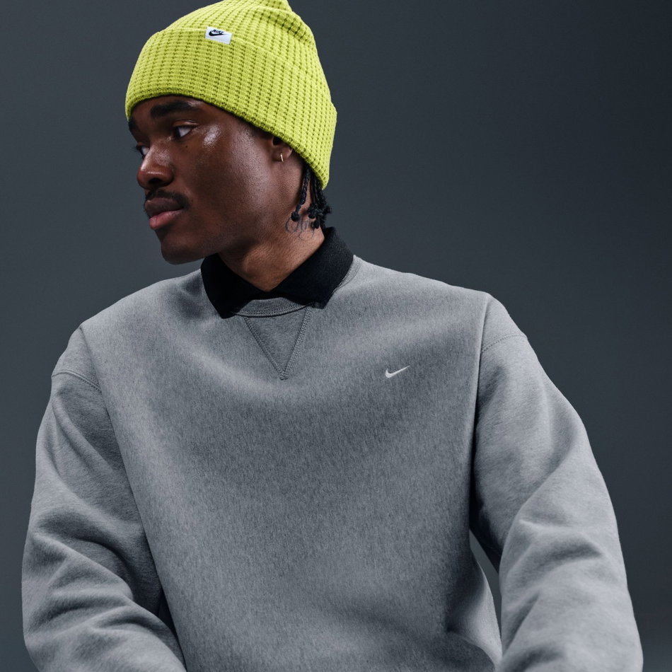 Nike Life Solo Swoosh BB Crew Erkek Gri Sweatshirt