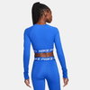 NIKE - Nike Pro Dri-FIT 365 Crop LS Kadın Mavi Sweatshirt (1)
