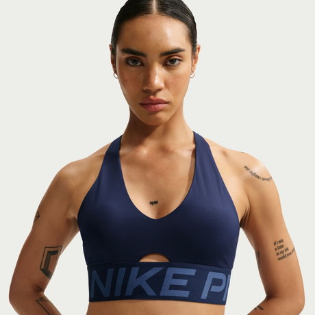 NIKE - Nike Pro Dri-FIT Sculpt Ms Bra Pedli Kadın Mavi Sporcu Sütyeni