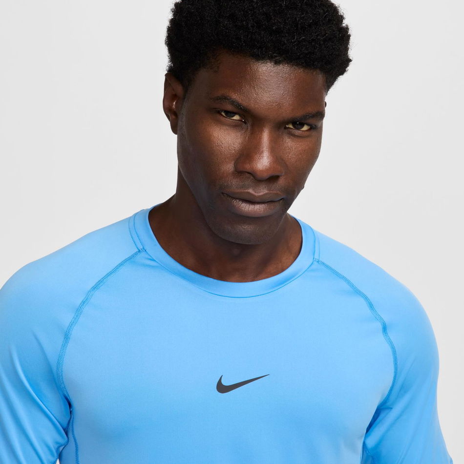 Nike Pro Dri-FIT Slim Top SS Erkek Mavi Tişört