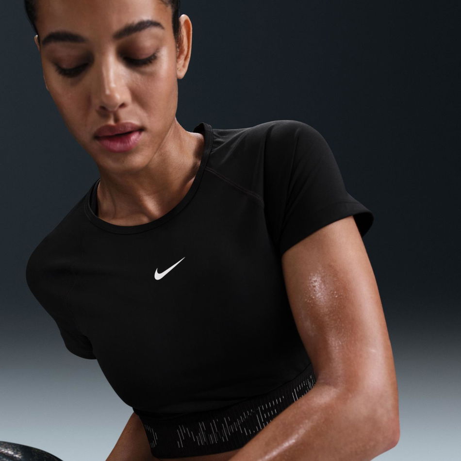 Nike Pro Dri-FIT Ss Crop Top GX Kadın Siyah Tişört