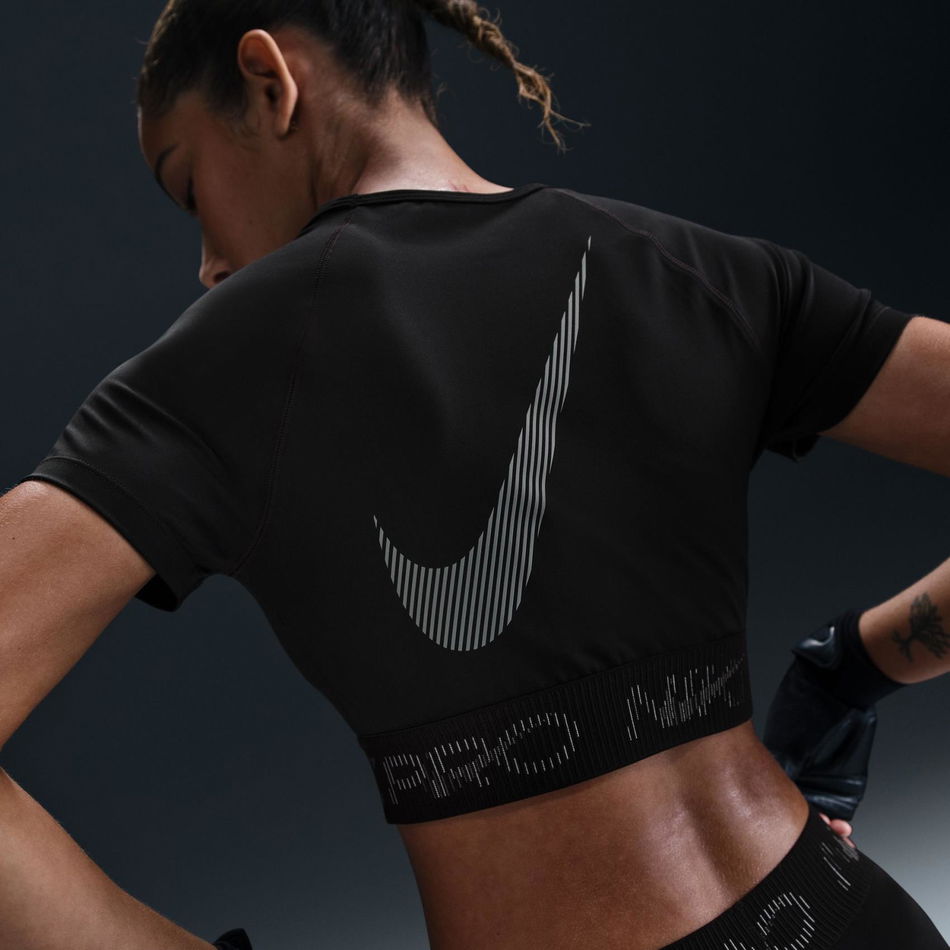 Nike Pro Dri-FIT Ss Crop Top GX Kadın Siyah Tişört