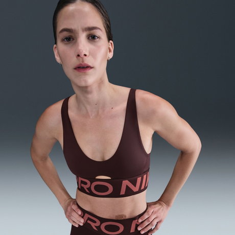 NIKE - Nike Pro Indy Plunge Orta Destekli Pedli Kadın Sporcu Sütyeni