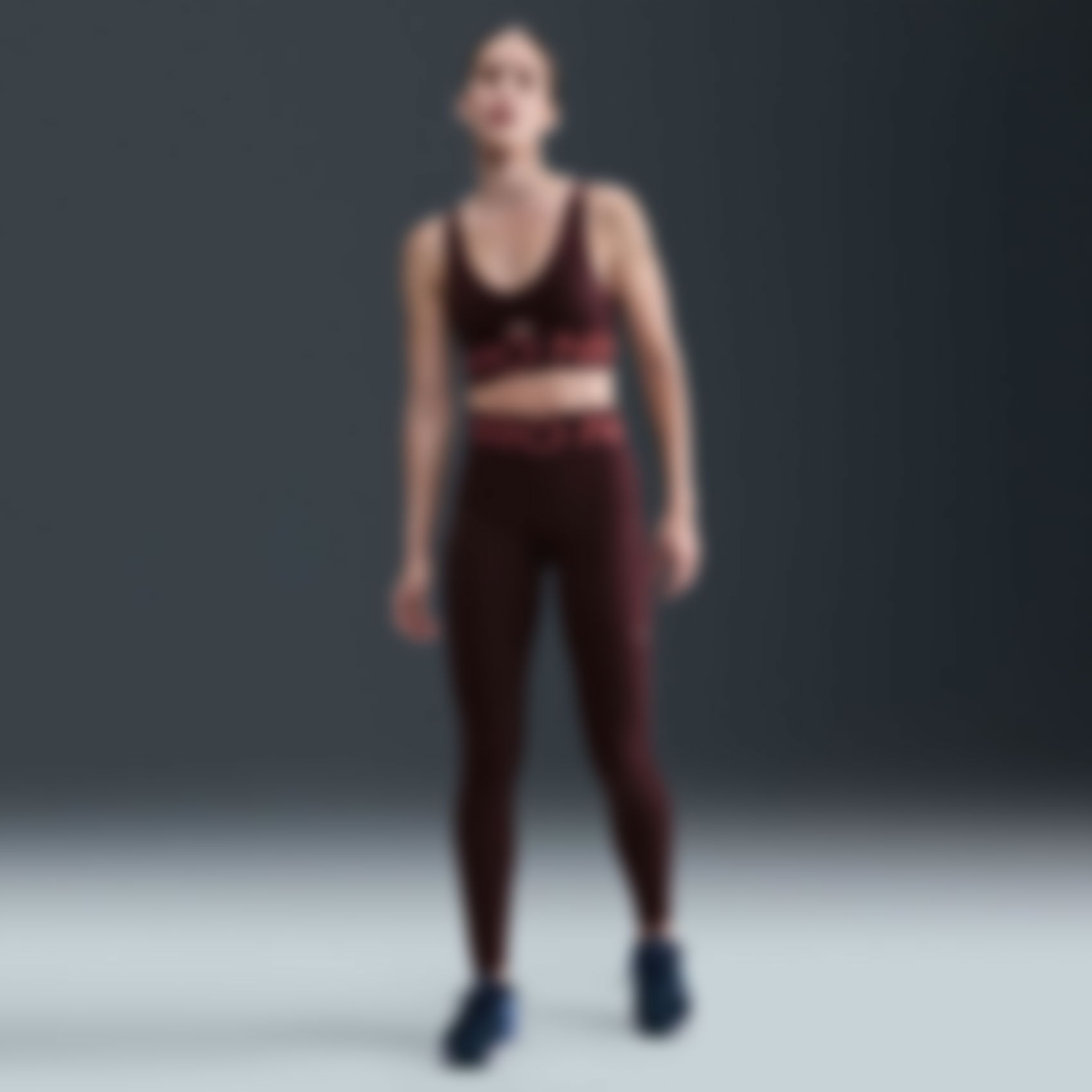 NIKE - Nike Pro Sculpt Dri-FIT HR Tight Kadın Bordo Tayt