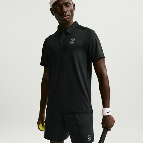 NIKE - NikeCourt Dri-FIT Advantage Polo Erkek Siyah Tişört