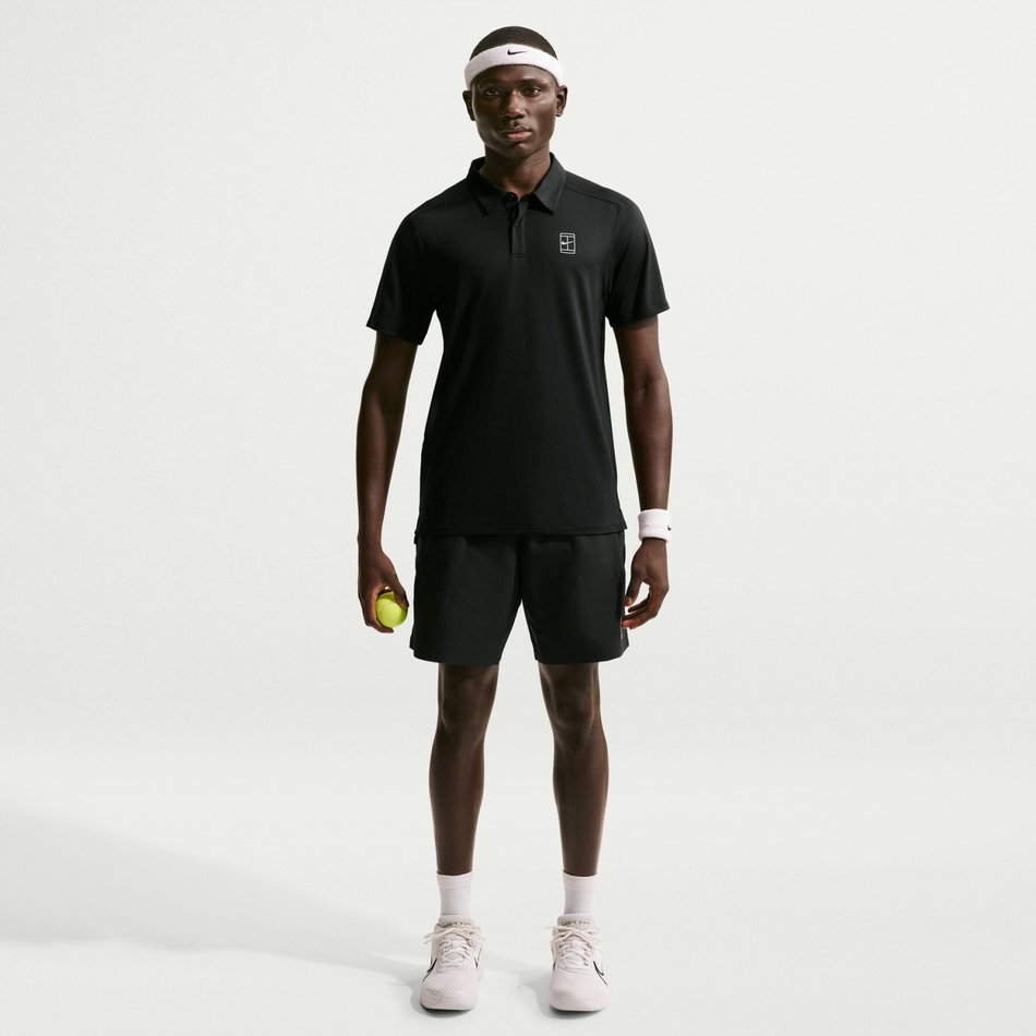 NikeCourt Dri-FIT Advantage Polo Erkek Siyah Tişört