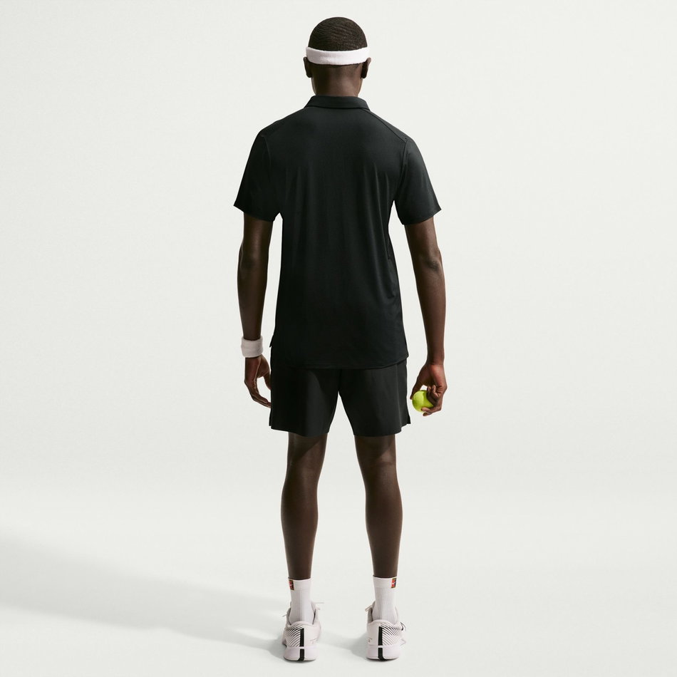 NikeCourt Dri-FIT Advantage Polo Erkek Siyah Tişört