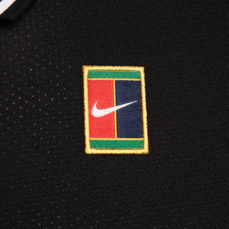 NikeCourt Heritage Polo Erkek Siyah Tişört