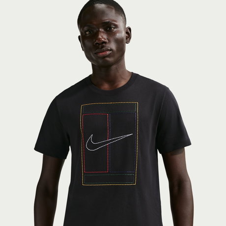 NIKE - NikeCourt Tee Std Heritage Erkek Siyah Tişört