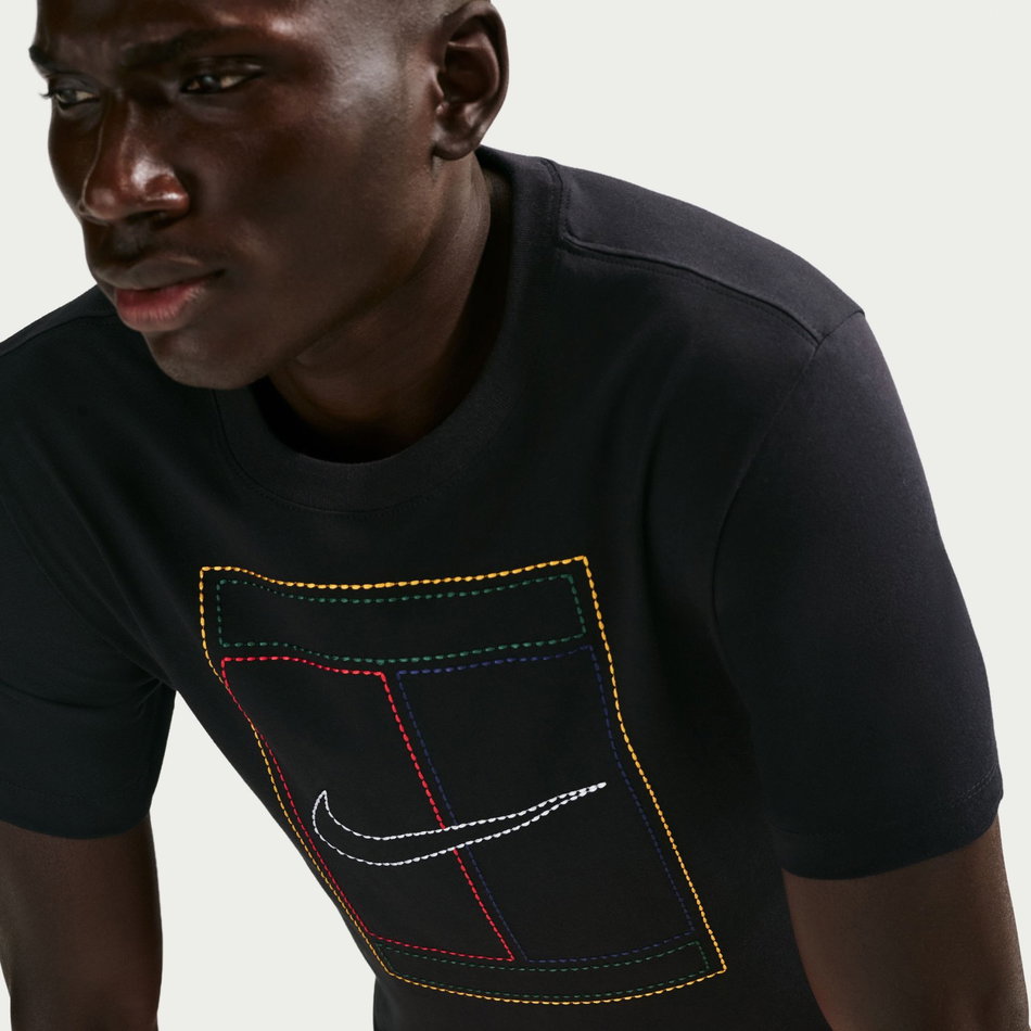 NikeCourt Tee Std Heritage Erkek Siyah Tişört