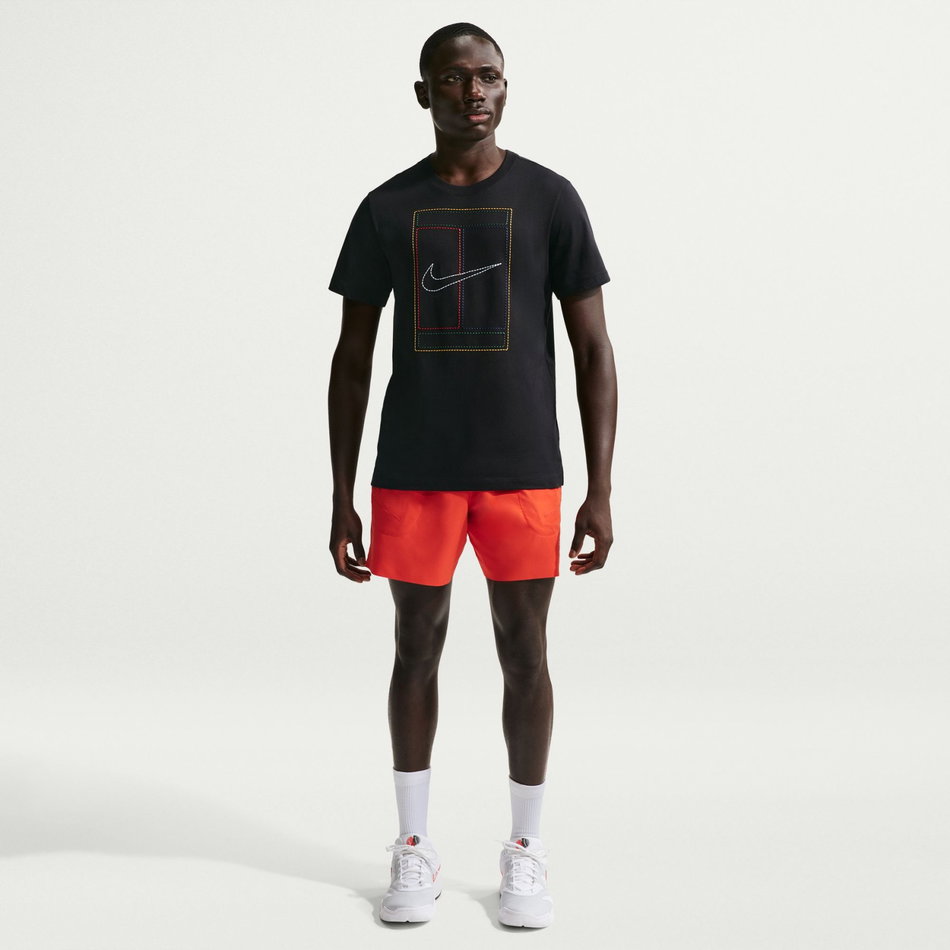NikeCourt Tee Std Heritage Erkek Siyah Tişört