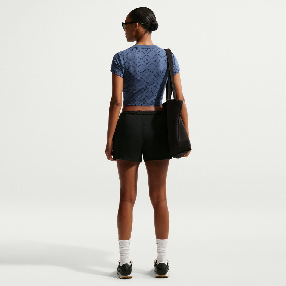 Nsw Chill Knit Crop Sportique Tee Kadın Mavi Tişört