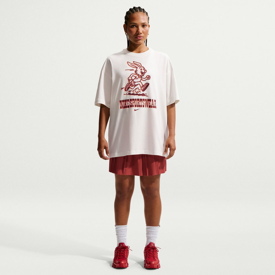 Nsw Classic Os Tee Kadın Bej Tişört