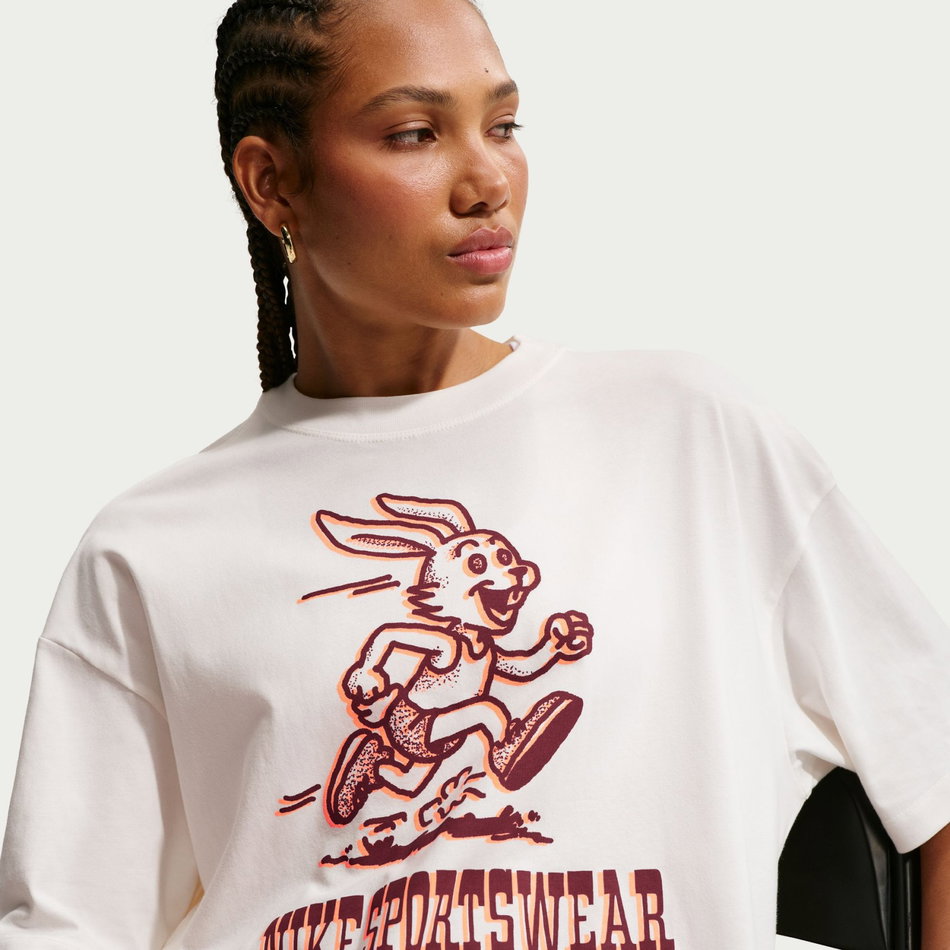 Nsw Classic Os Tee Kadın Bej Tişört