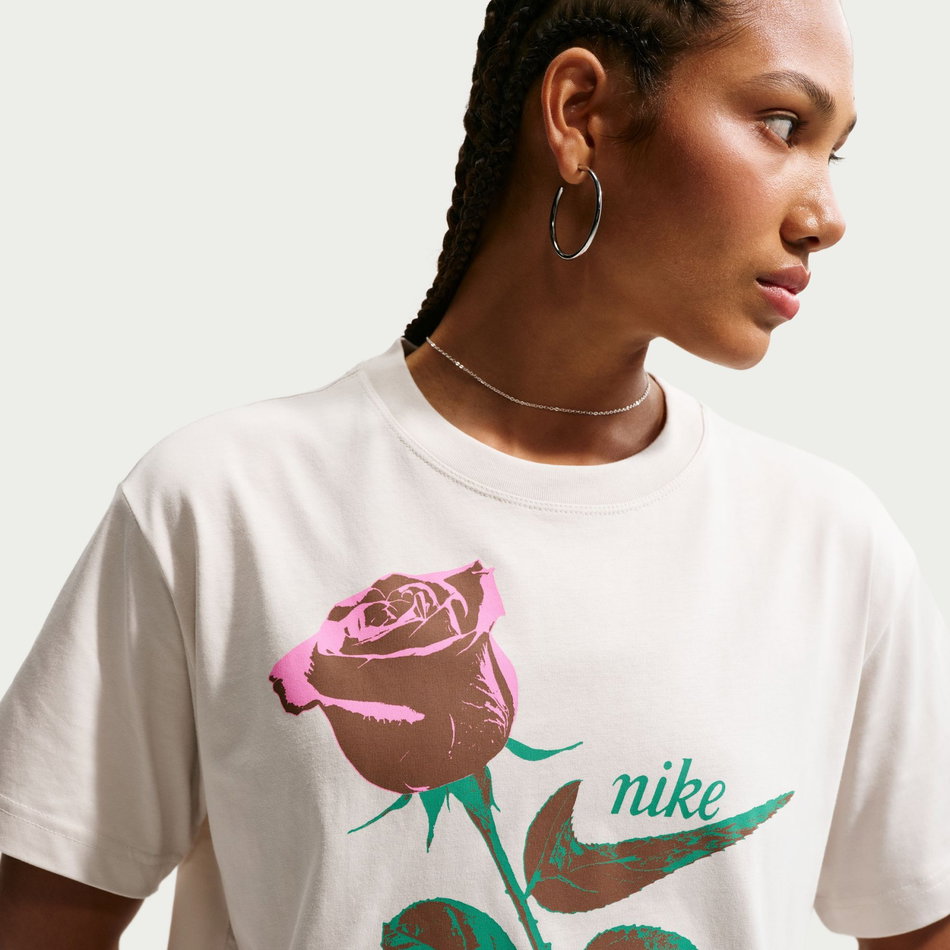 Nsw Classic Ss Tee Kadın Bej Tişört