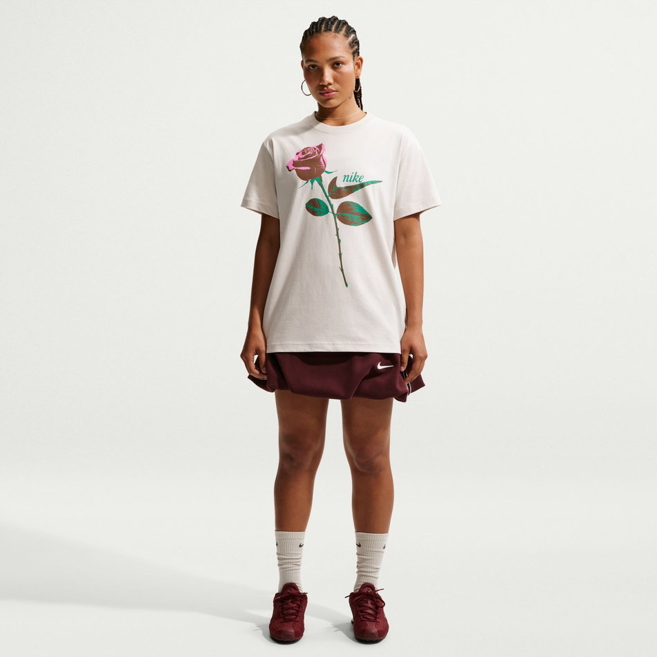 Nsw Classic Ss Tee Kadın Bej Tişört