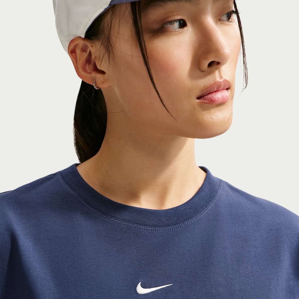 Nsw Classic Ss Tee Kadın Mavi Tişört
