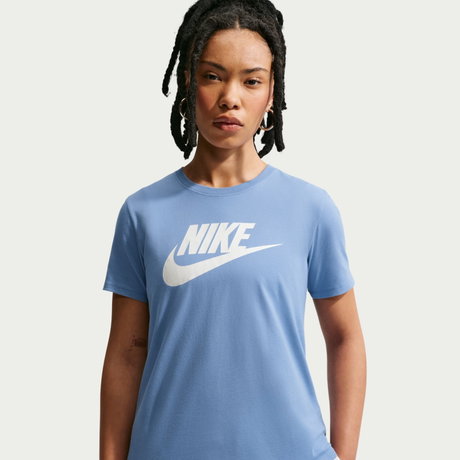 NIKE - Nsw Club Ss Tee Icon Futura Kadın Mavi Tişört