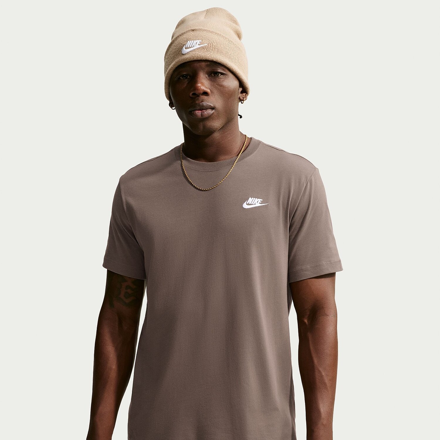 Мужская футболка Nike Nsw Club Tee Kahverengi