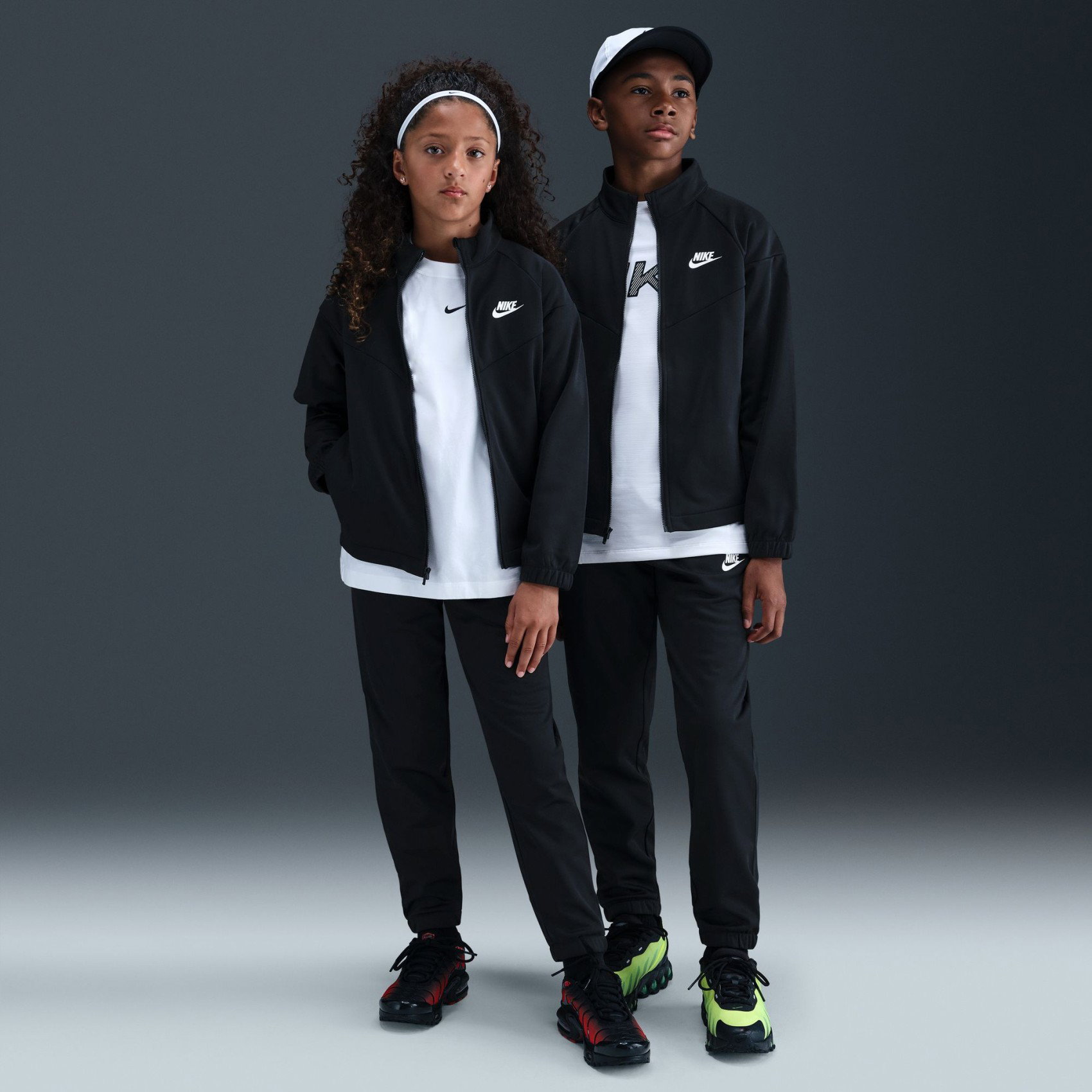 Nike Nsw Dri-FIT Tracksuit Fz Çocuk Siyah Eşofman Takımı HQ9315-010