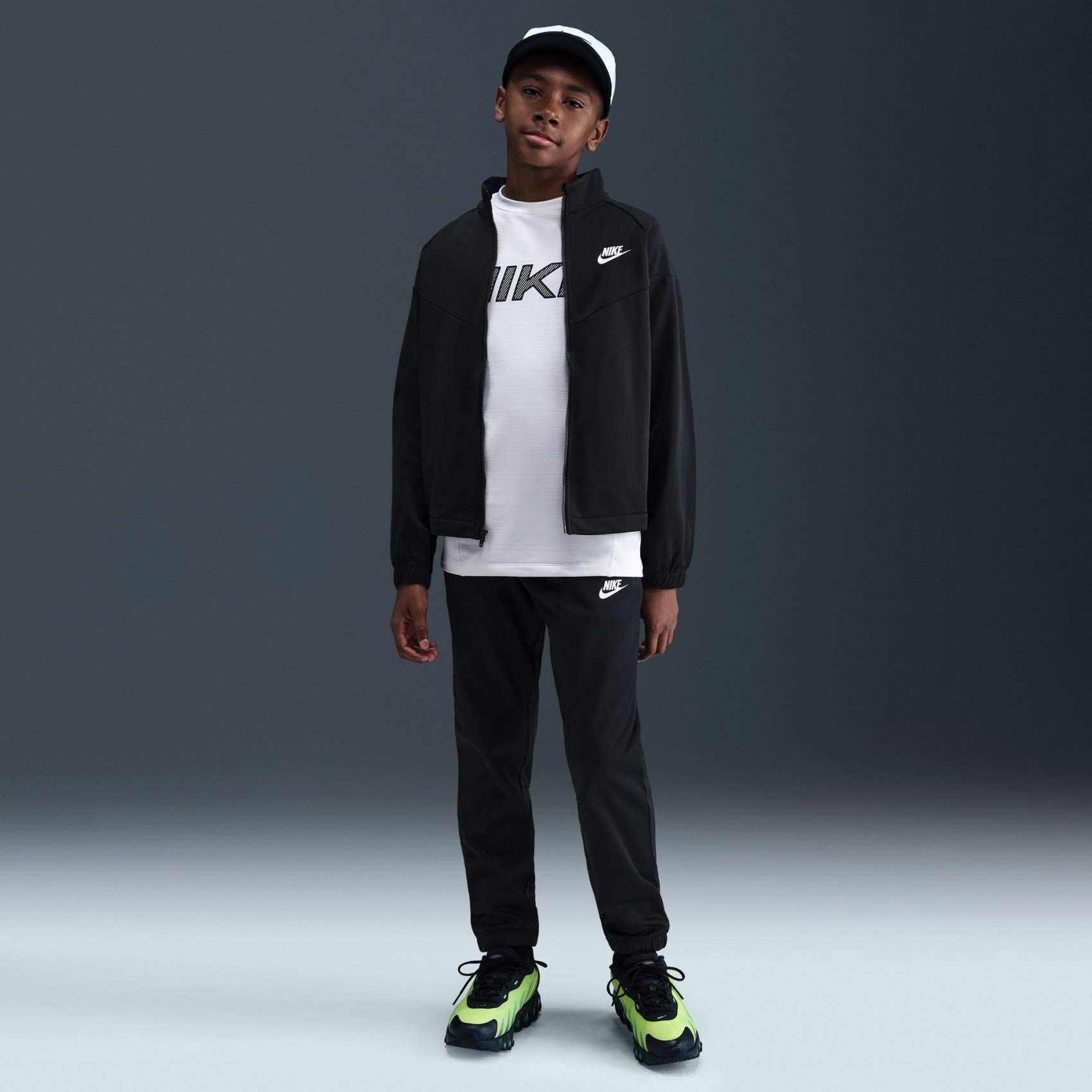 Nike Nsw Dri-FIT Tracksuit Fz Çocuk Siyah Eşofman Takımı HQ9315-010