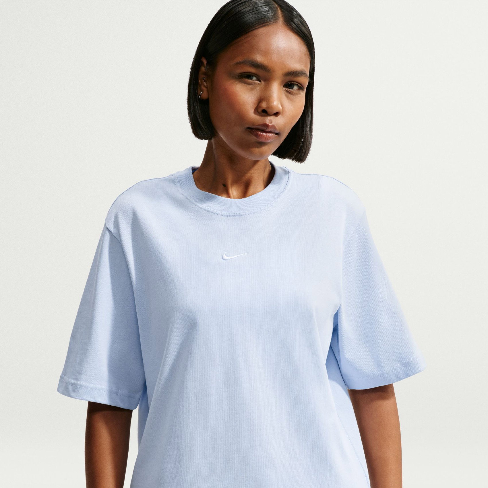 「ten」 Nike Nsw Essential Ss Tee Boxy Kadın Mavi Tişört IX2125-407