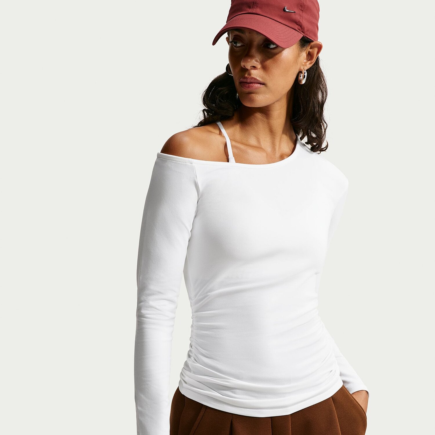 Женский свитшот Nike Nsw Fitted Off Shoulder Ls Top