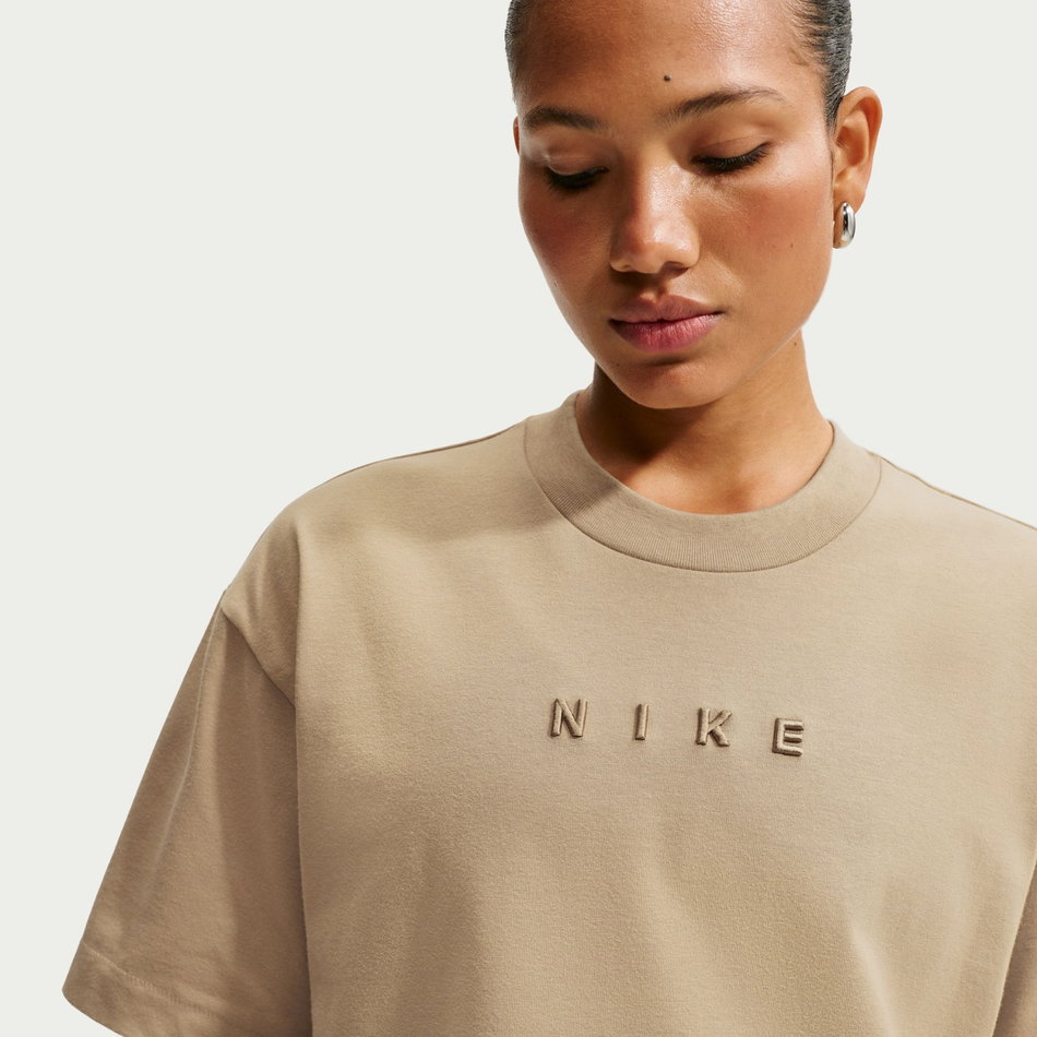 Nsw Luxe Boxy Tee Kadın Kahverengi Tişört