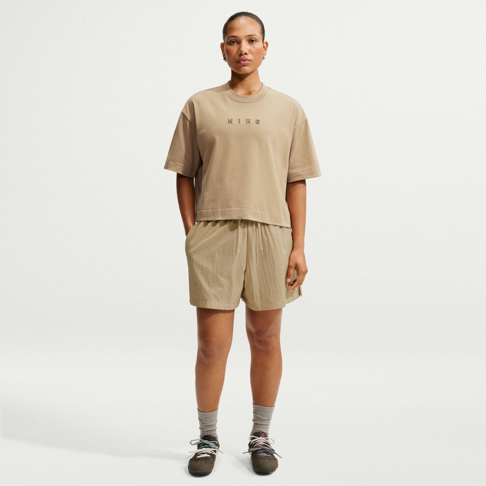 Nsw Luxe Boxy Tee Kadın Kahverengi Tişört