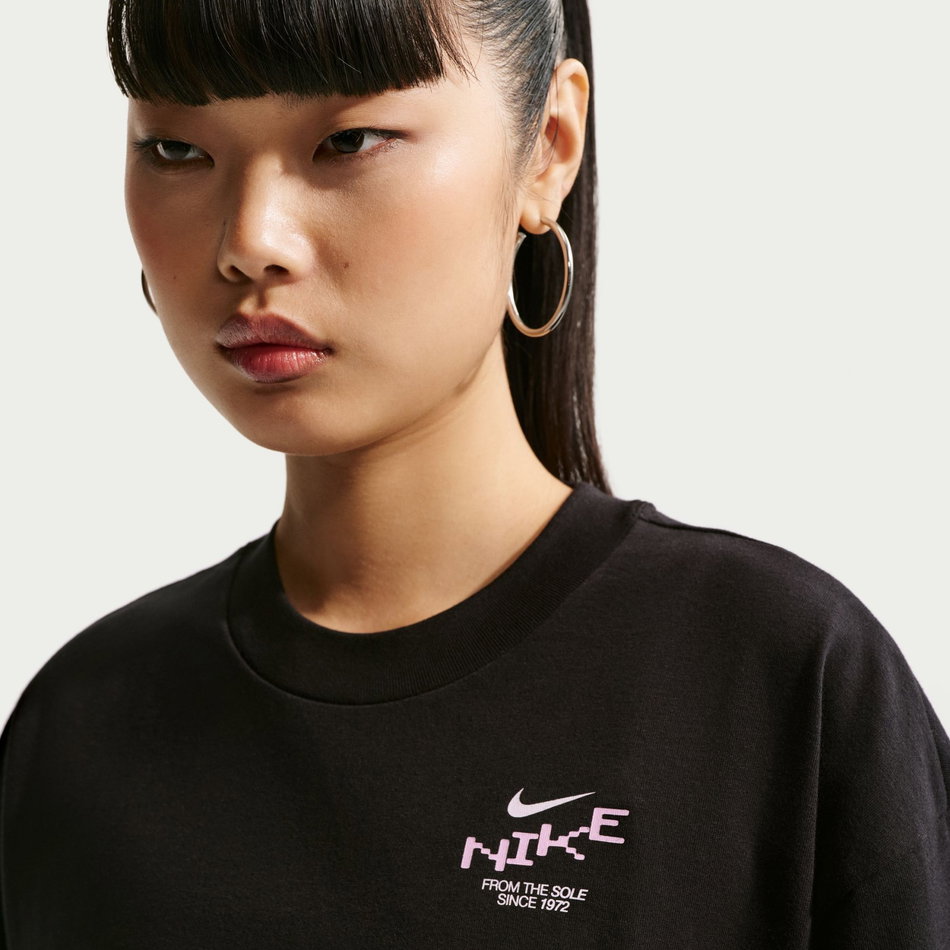 Nsw Luxe Md Crop Tee Kadın Siyah Tişört