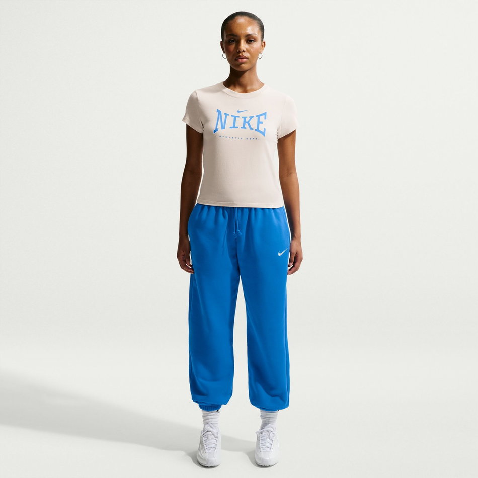 Nsw Mod Crop Athletic League Tee Kadın Bej Tişört