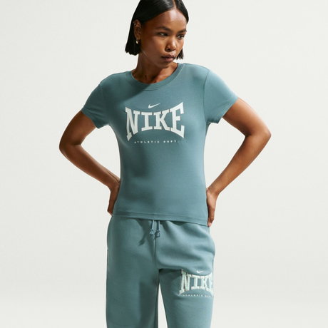 NIKE - Nsw Mod Crop Athletic League Tee Kadın Yeşil Tişört