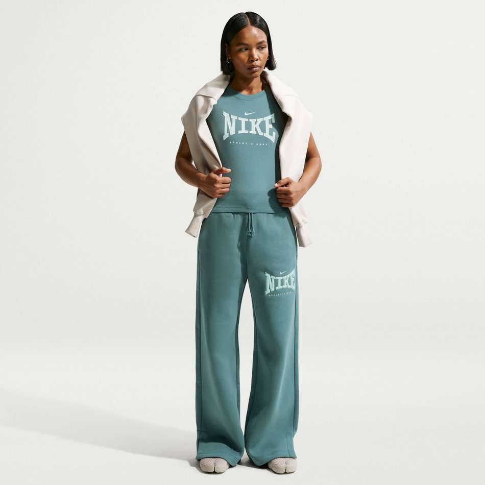 Nsw Mod Crop Athletic League Tee Kadın Yeşil Tişört