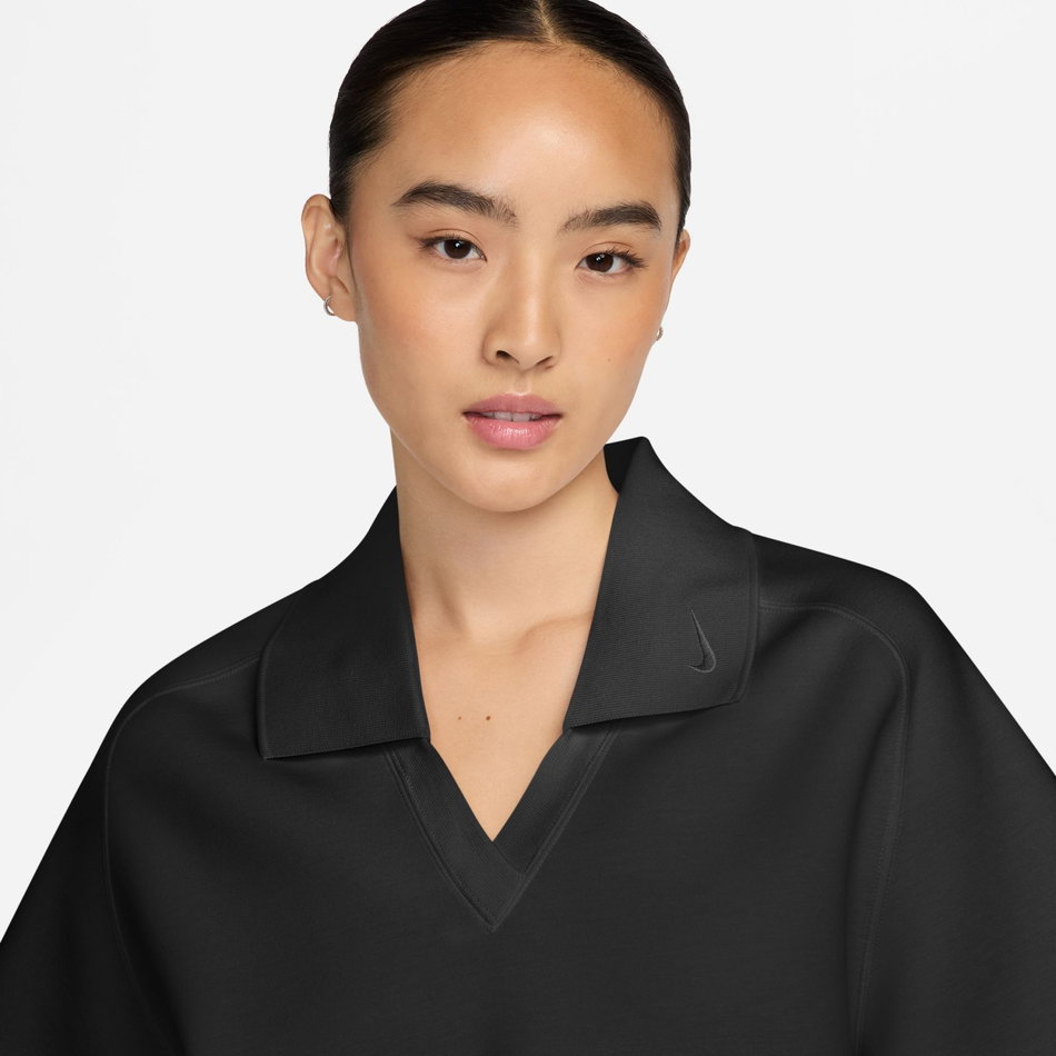 Nsw Pregame Fleece Polo Kadın Siyah Tişört