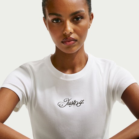 NIKE - Nsw Rib Mod Crop Jdi Tee Kadın Beyaz Tişört