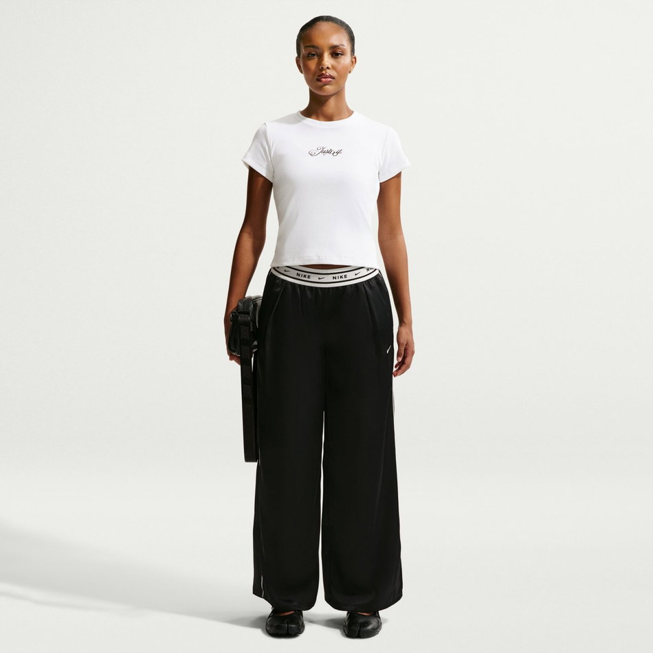 Nsw Rib Mod Crop Jdi Tee Kadın Beyaz Tişört