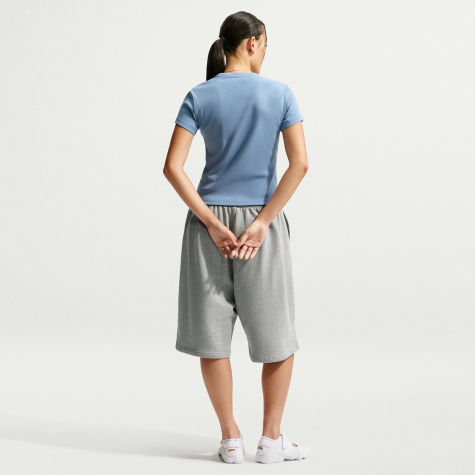 Nsw Rib Tight Ss Tee Kadın Mavi Tişört