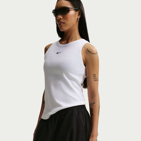 NIKE - Nsw Rib Tight Tank Kadın Beyaz Atlet