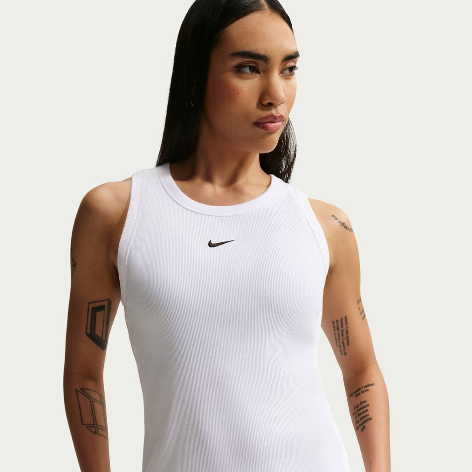 Nsw Rib Tight Tank Kadın Beyaz Atlet