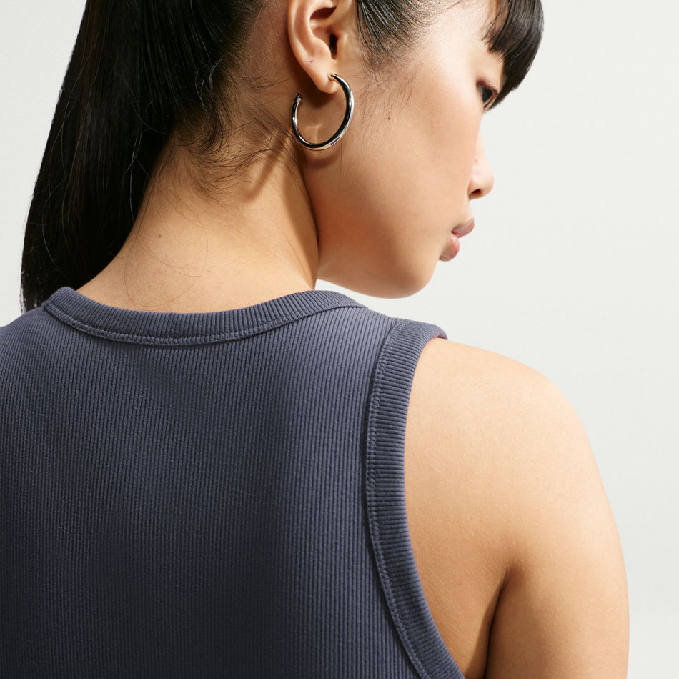 Nsw Rib Tight Tank Kadın Gri Atlet