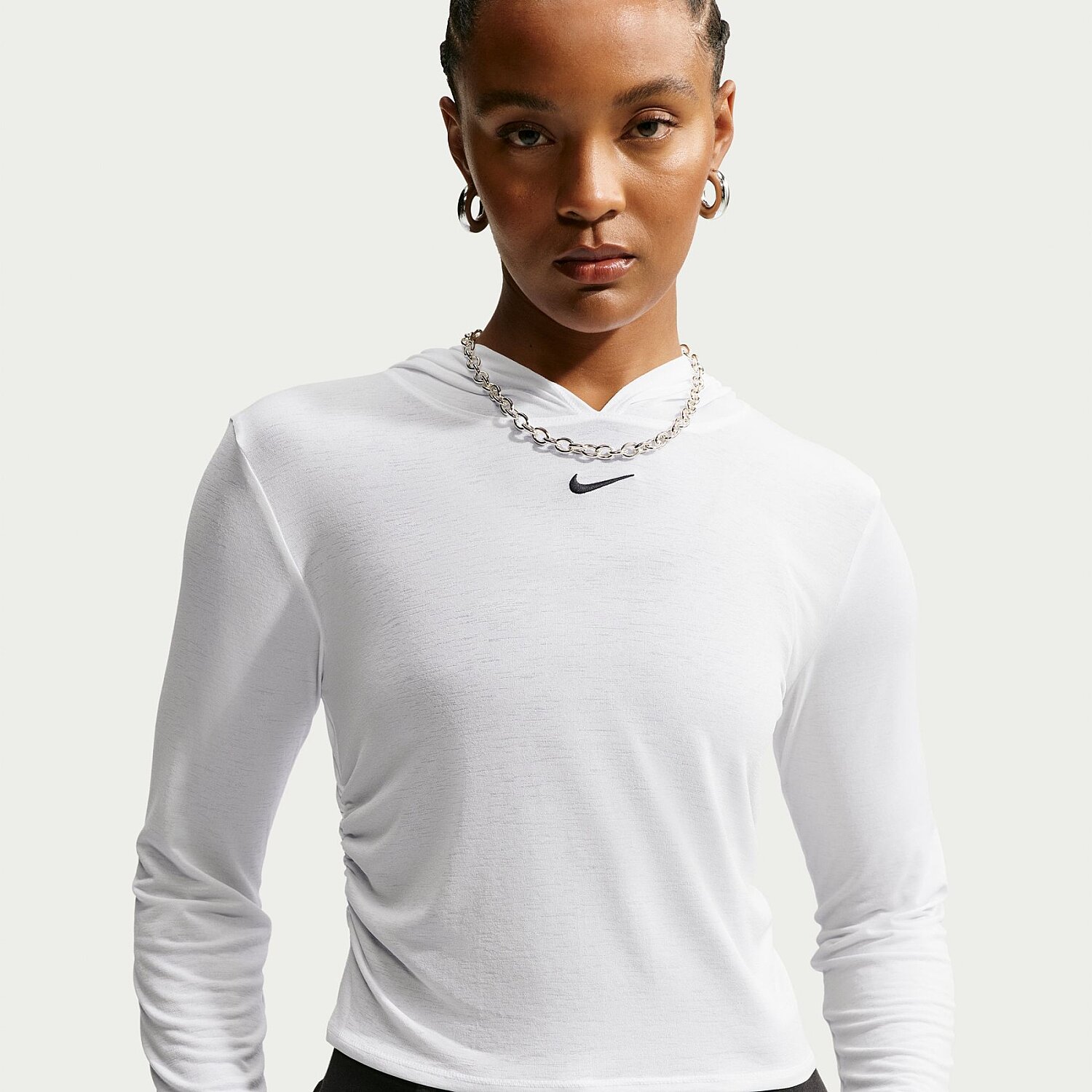 Женский свитшот Nike Nsw Sheer Slub Hooded Ls Top