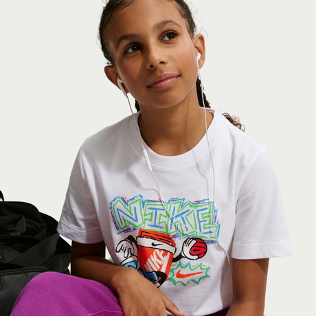 NIKE - Nsw Tee Boxy Hoops Çocuk Beyaz Tişört
