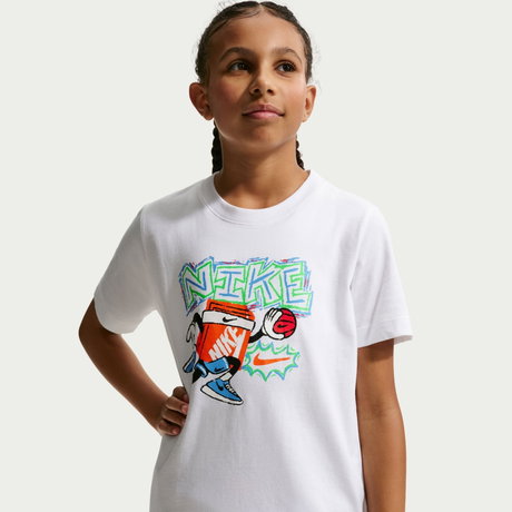 NIKE - Nsw Tee Boxy Hoops Çocuk Beyaz Tişört (1)