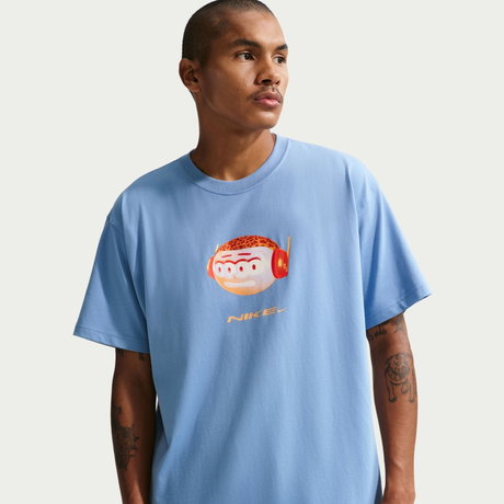 NIKE - Nsw Tee Dn Flock Erkek Mavi Tişört