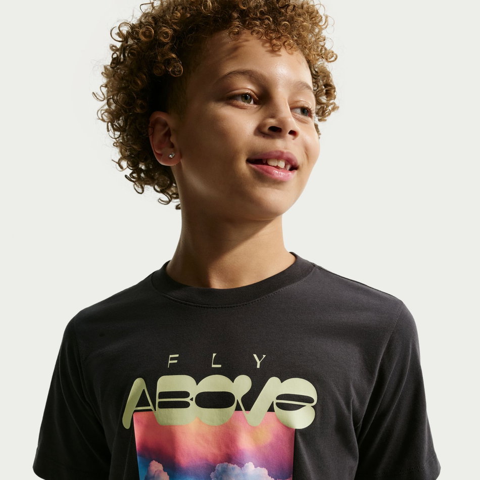 Nsw Tee Fly Above Çocuk Siyah Tişört