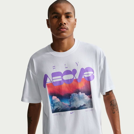 NIKE - Nsw Tee Fly Above Erkek Beyaz Tişört