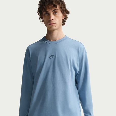 NIKE - Nsw Tee Ls Premium Essential Erkek Mavi Sweatshirt (1)
