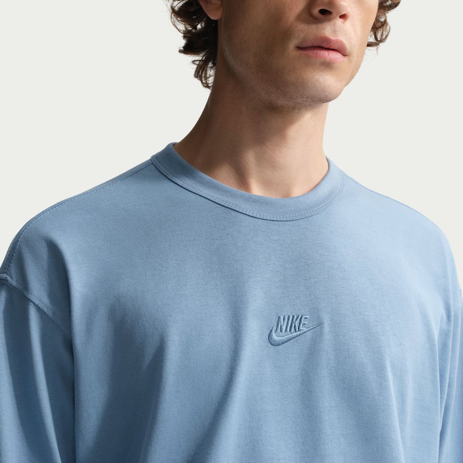Nsw Tee Ls Premium Essential Erkek Mavi Sweatshirt